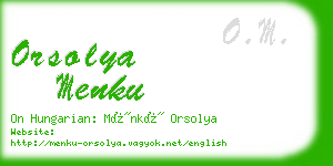 orsolya menku business card